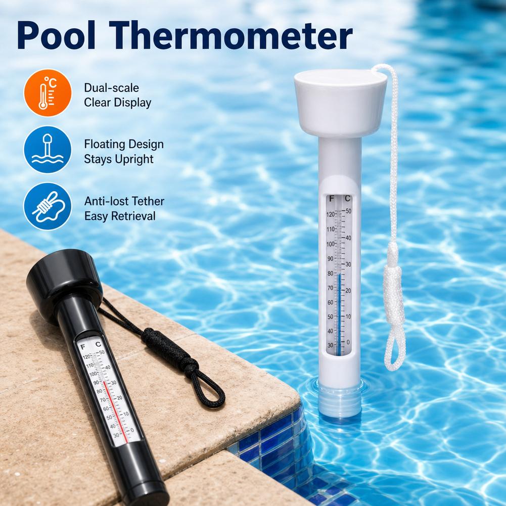 Aquarium Thermometer - Floating Pool Thermometer With String Water