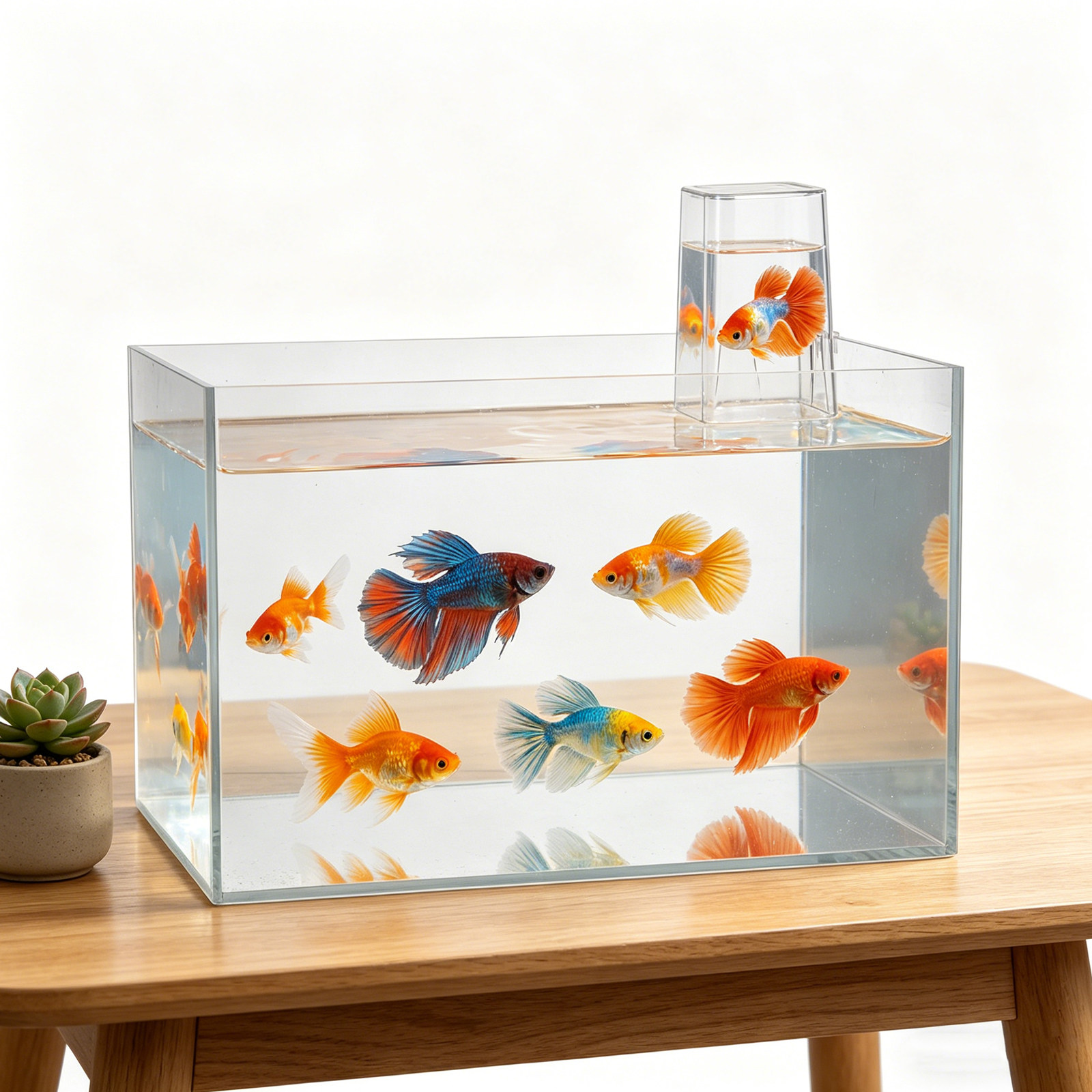 Transparent Plastic Negative P - огляд і ціна Aquarium Fish Betta