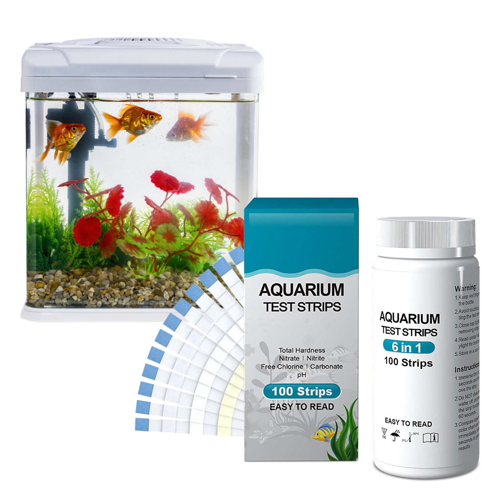 100pcs 6-in-1 Water Quality Te - огляд і ціна Aquarium Fish Pond