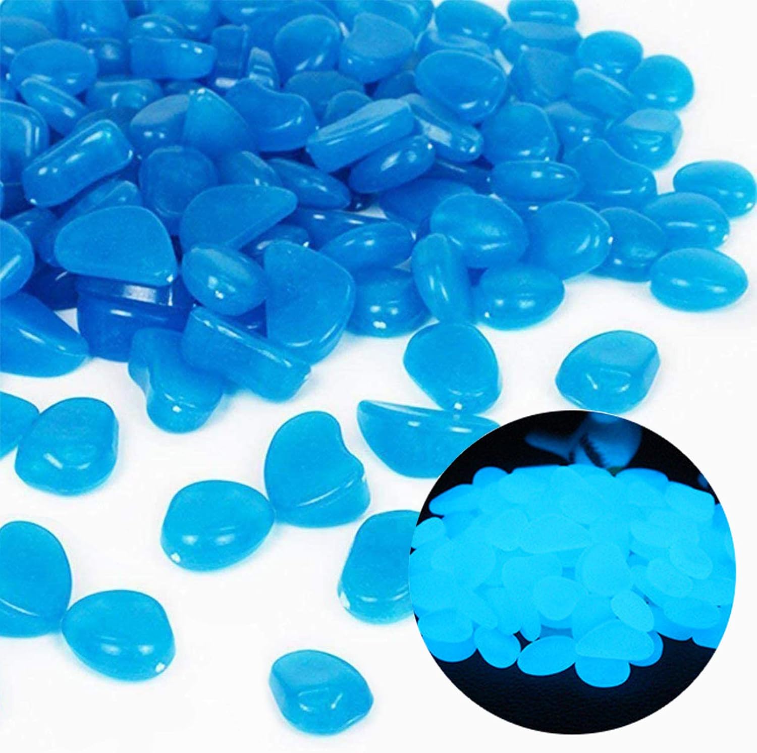 Fish Tank Rocks Glow Blue Pebb - огляд і ціна Aquarium Fish House