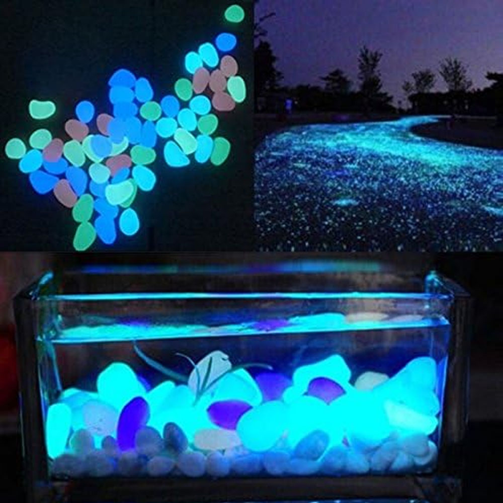 Fish Tank Rocks Glow Blue Pebb - огляд і ціна Aquarium Fish House