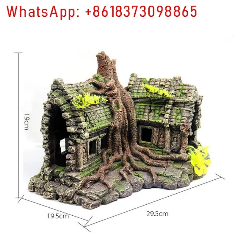 Resin Tree House Wooden Aquari - огляд і ціна Aquarium Fish House