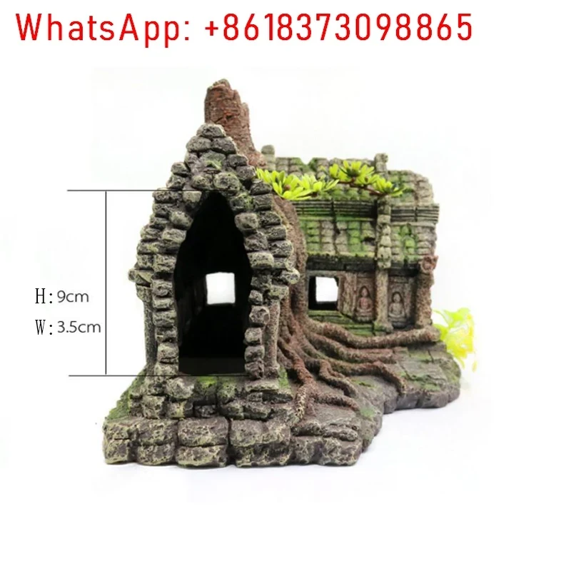 Resin Tree House Wooden Aquari - огляд і ціна Aquarium Fish House