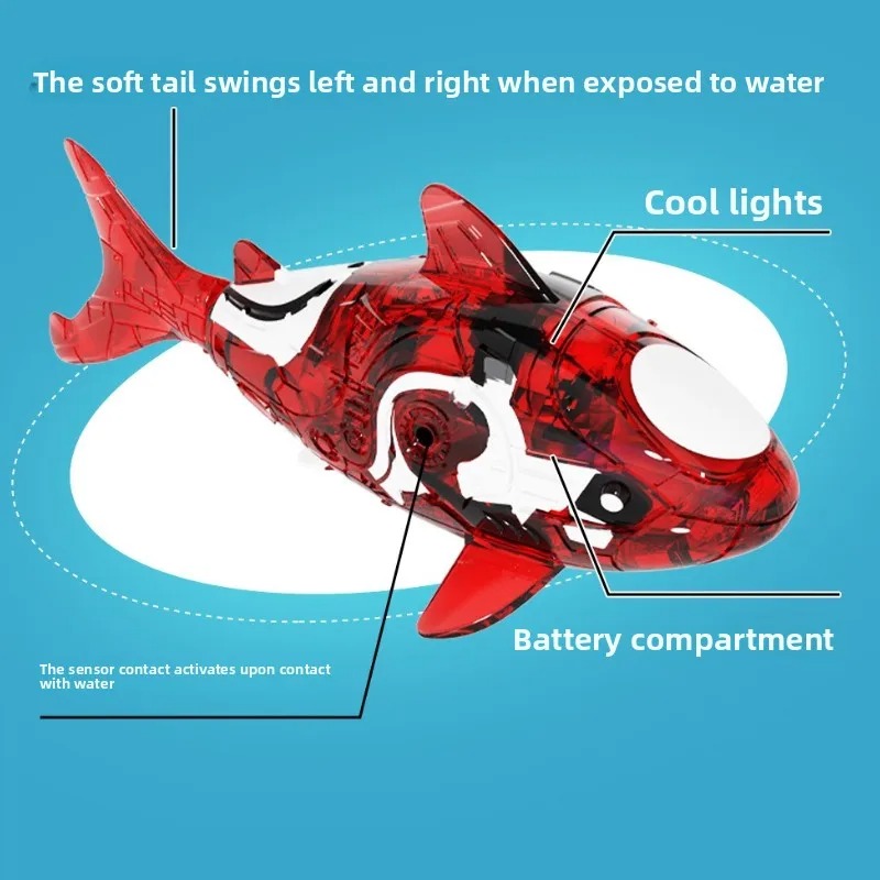 Electric Pet Shark Toy, Sensor - огляд і ціна Aquarium Fish Shark